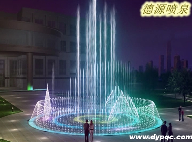 重庆水轮机厂音乐喷泉-数码跑泉效果图