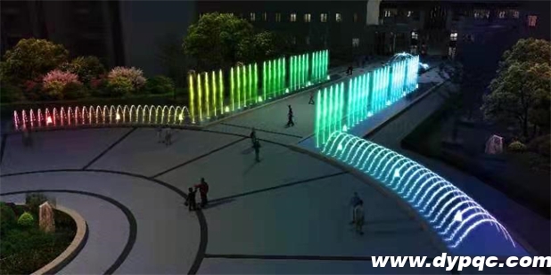四川隆昌小区水景喷泉效果图