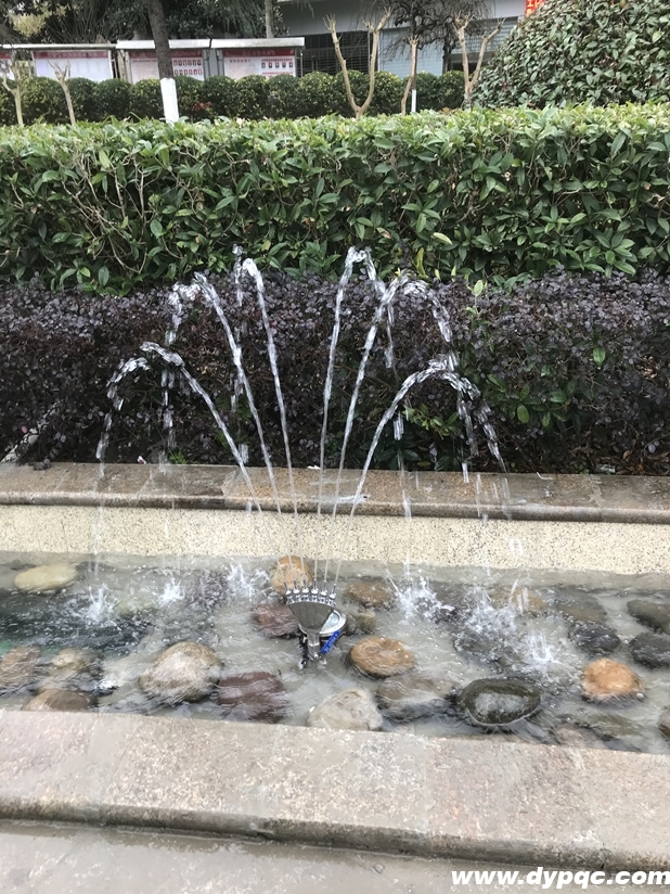 珙县政府广场凤尾喷头效果实拍