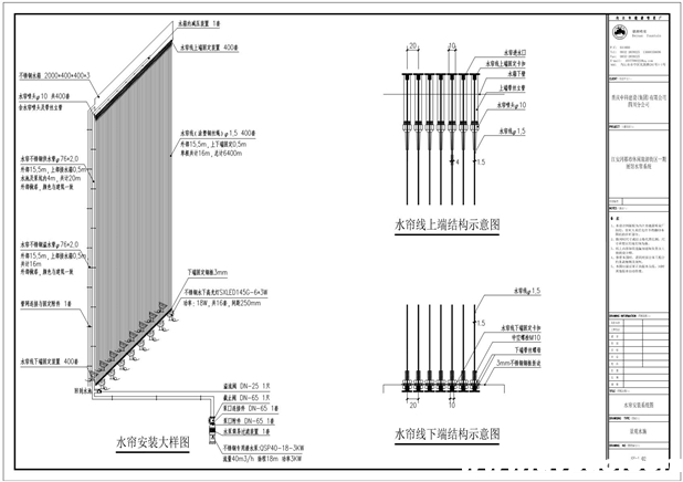 成都江安河展馆水帘安装系统图