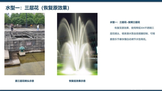 普州文化广场音乐喷泉维修方案-三层花