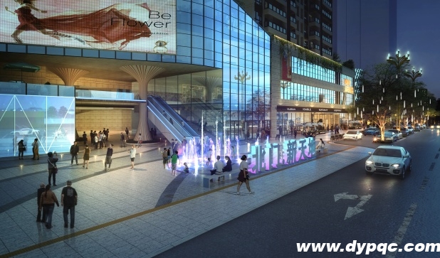 绵阳华禧首座北门新天地音乐喷泉甲供概念效果图