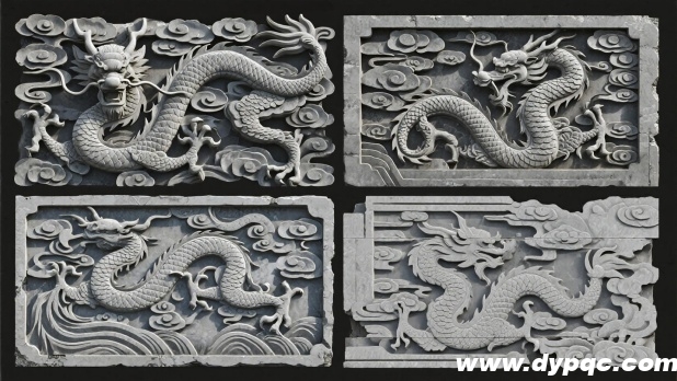 龙纹题材技法对比