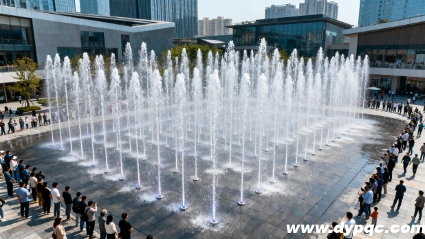 商业广场数码跑泉全景
