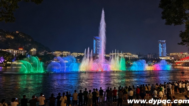 一维数控摇摆喷泉夜景