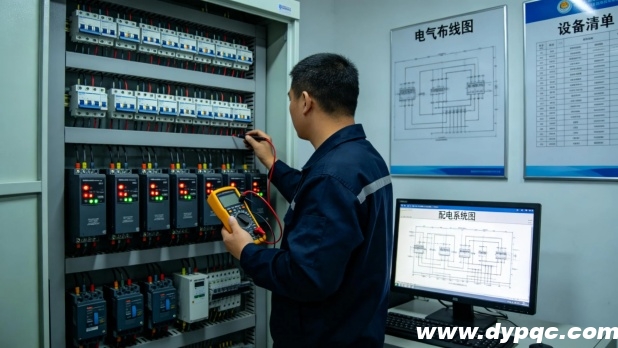 电气工程师对照系统图调试配电柜