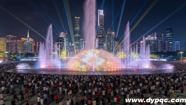 完成全面升级改造的城市地标性音乐喷泉