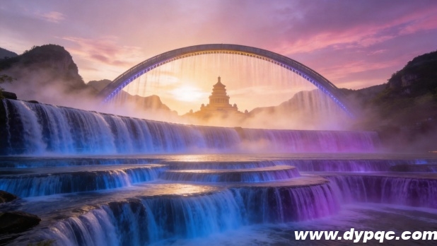 科技与自然融合的地标水景