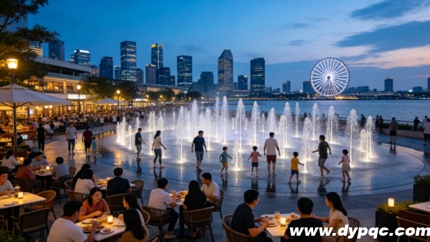 商业街区的互动旱喷带动夜生活经济圈