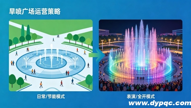 旱喷广场运营策略示意图 旱喷广场运营策略示意图